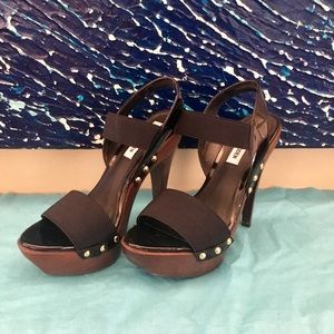 Steve Madden Studded Platform Heel - Black/Brown
